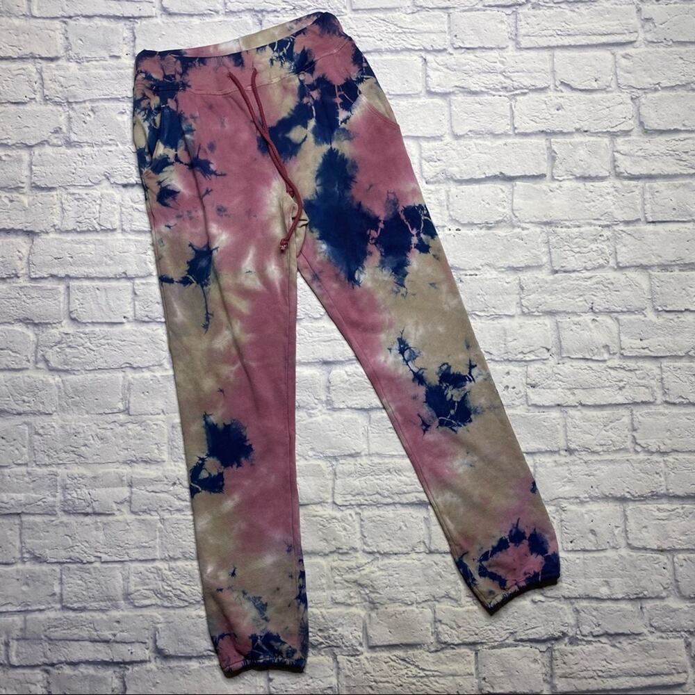 Daydreamer Rouge Storm Marbled Purple Blue Tie Dye Jogger Pants
